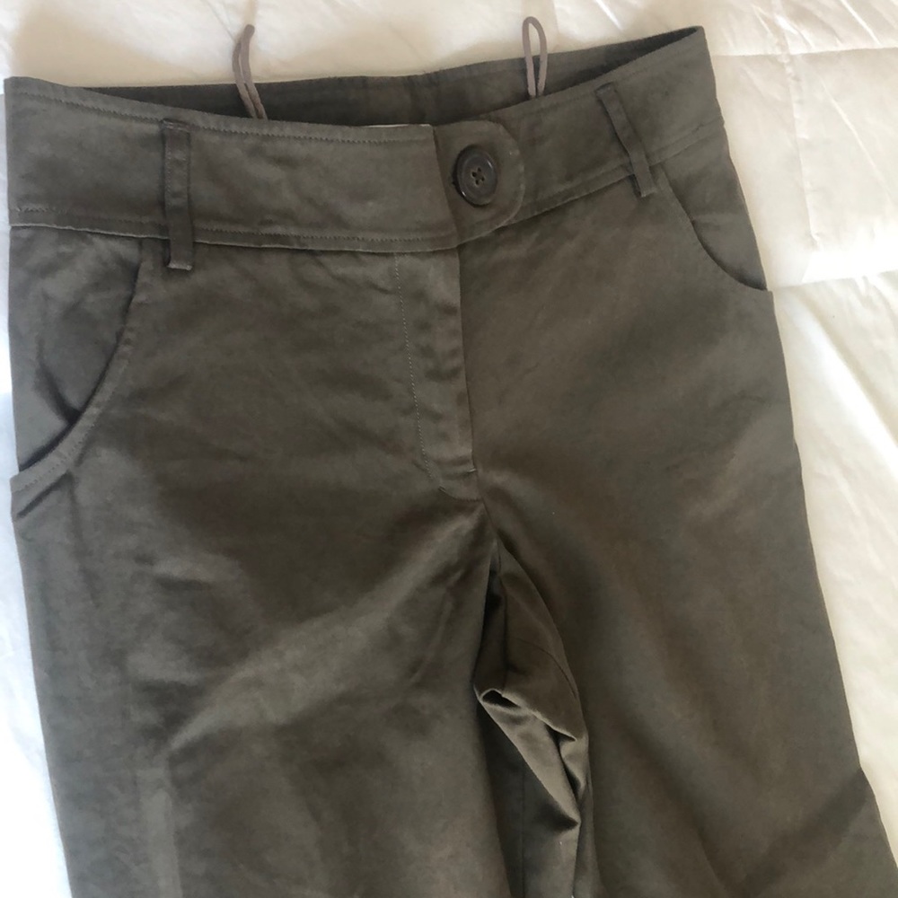 Jill Sander olive green trousers